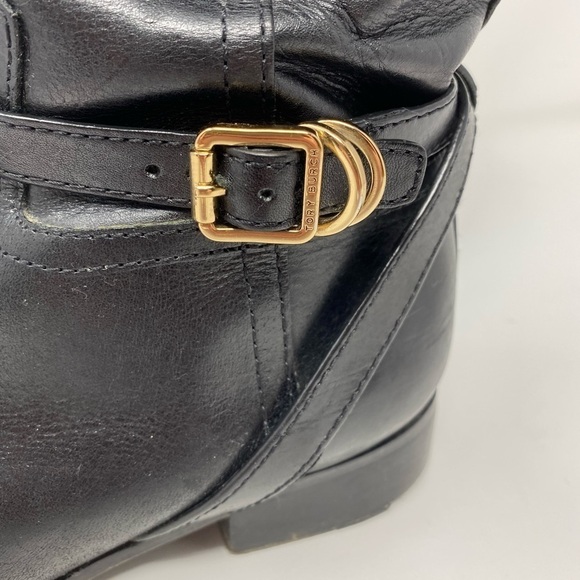 Women’s Tory Burch Leather Riding Boots with Gold Hardware - Picture 3 of 10